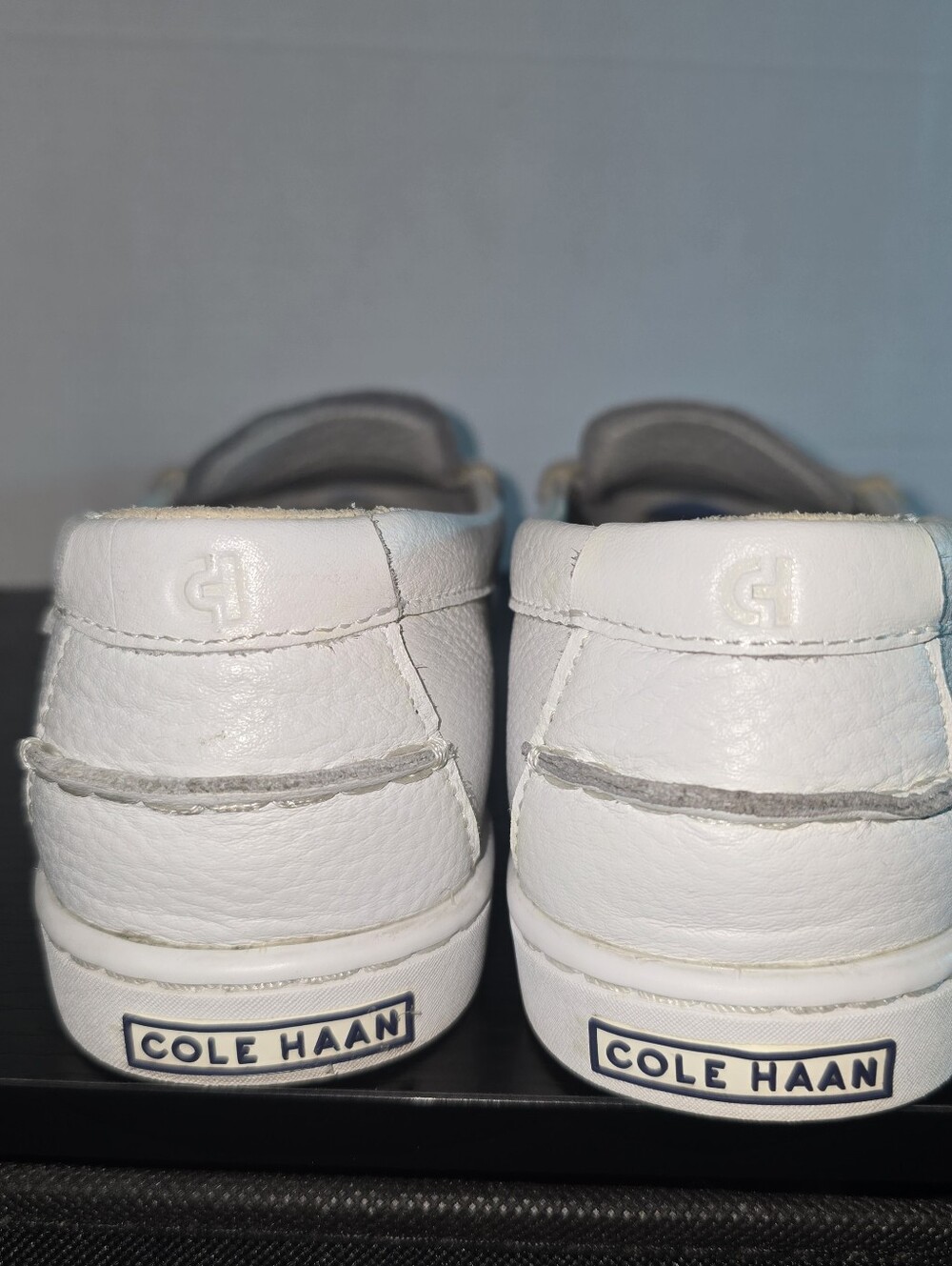 Cole Haan Nantucket White Pebbled Leather Penny Loafers Shoes Womens Size 9.5 B - Picture 4 of 9